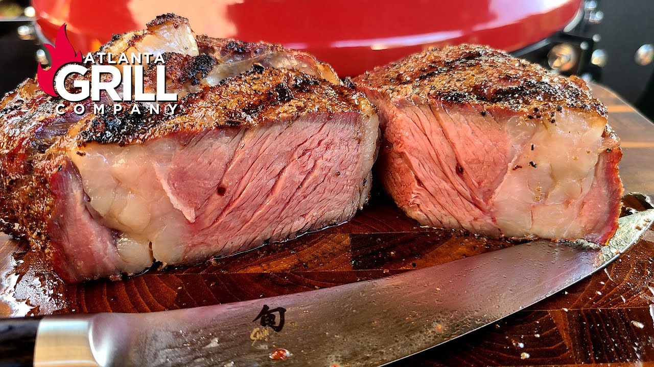 Kamado Joe Pellet Joe: Reverse Seared Ribeye