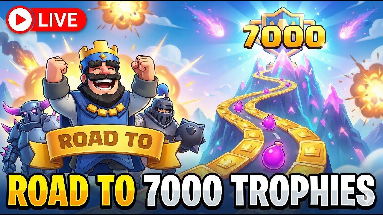 Pushing to 7000 Trophies 🚀 | Intense Clash Royale LIVE Trophy Grind