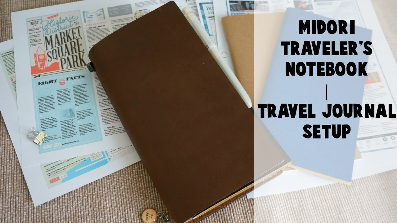 Midori Traveler's Notebook as a Travel Journal - Setup Video