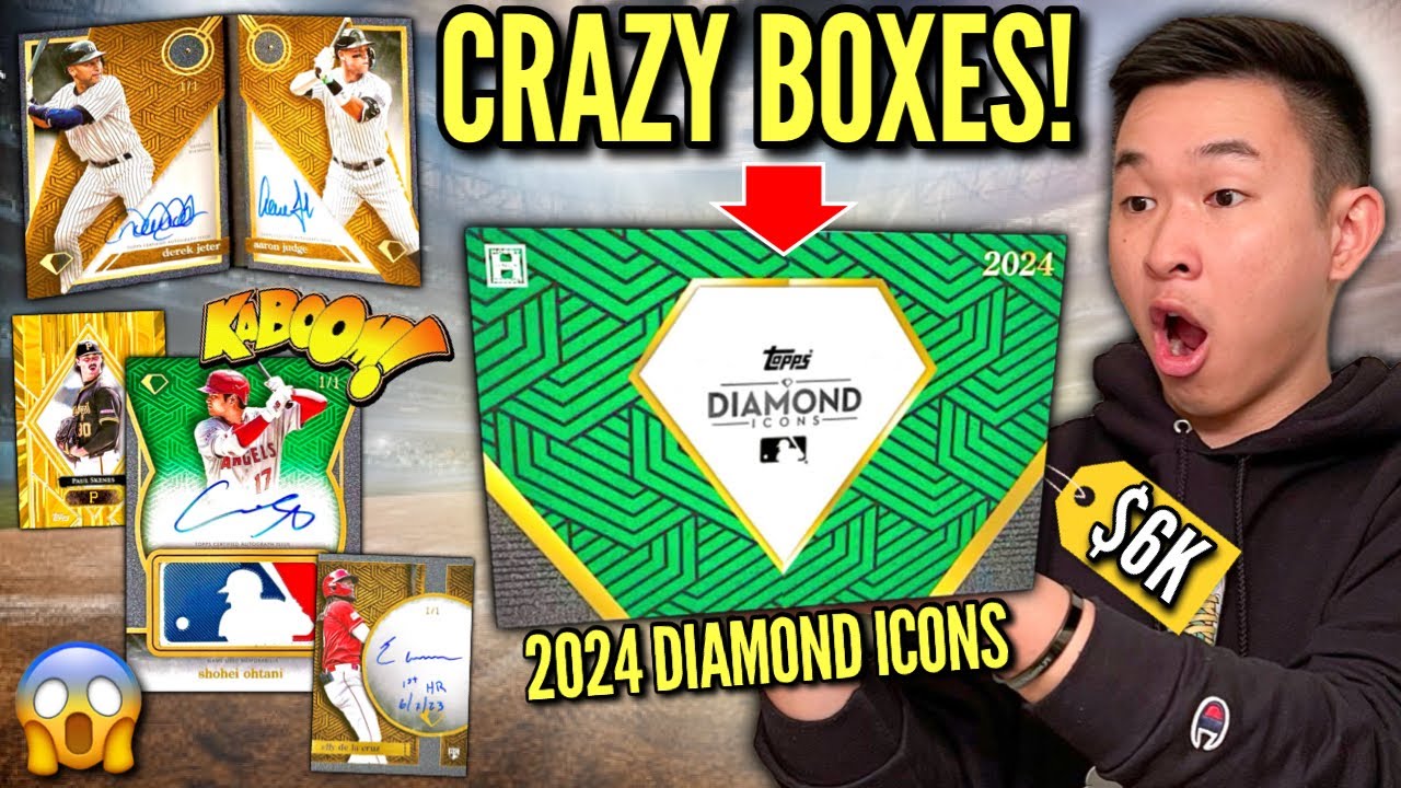 THESE $6,000 BOXES ARE INSANE (MONSTER PULLS)! 😱🔥 2024 Topps Diamond Icons Baseball Hobby Box Review