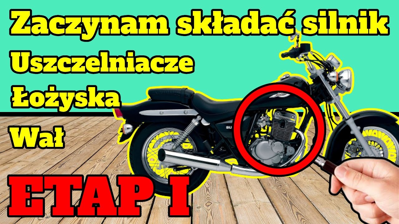 Składanie silnika Montaż łożysk, uszczelniaczy i wału korbowego Suzuki Marauder GZ125 (GN GS DR 125)