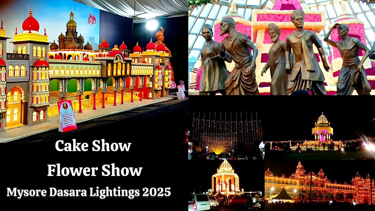 Dasara Lightings 2025 | Dasara Illumination | Mysore Dasara 2025 | Flower Show | Cake Show | Mysore