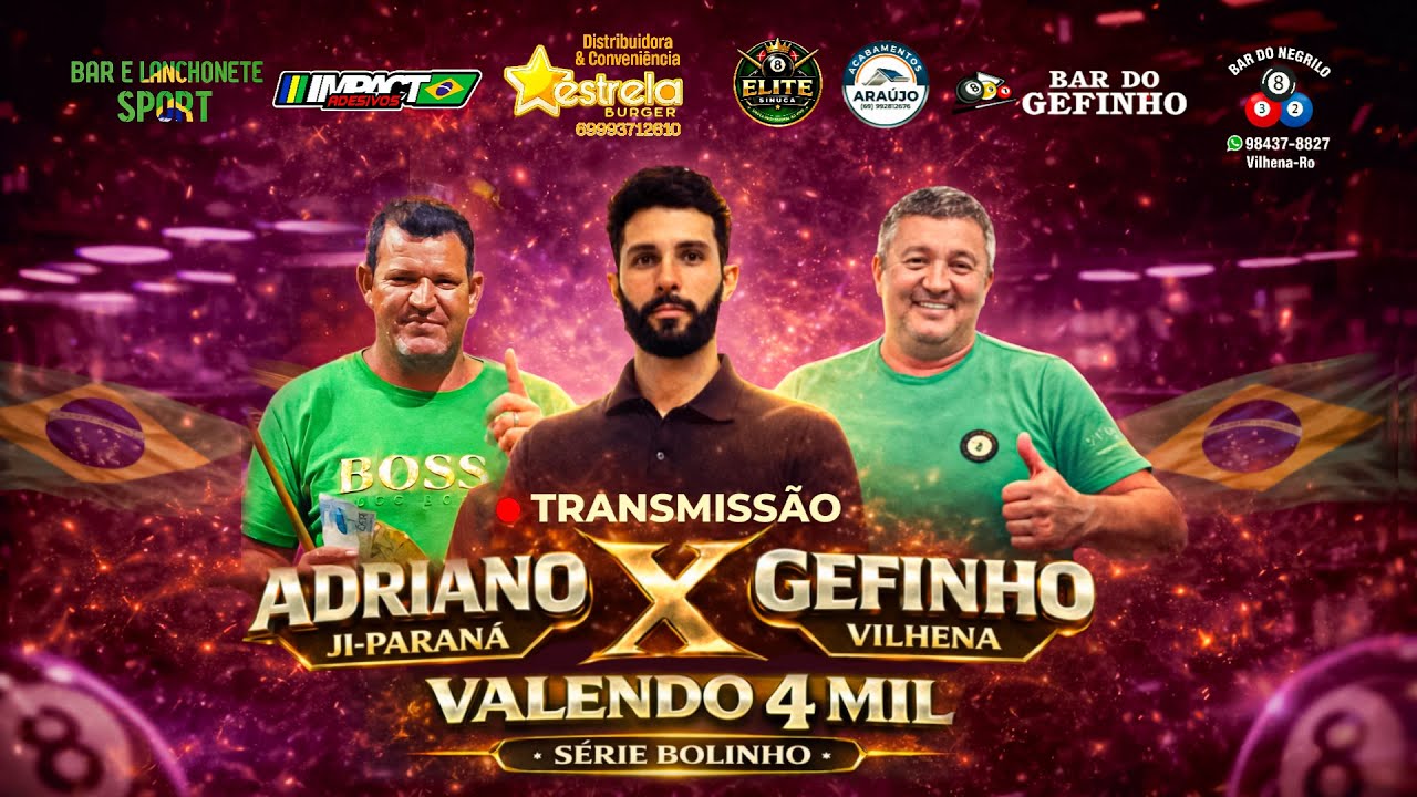 ADRIANDO (JP) X GEFINHO (VHA)- GRANDE DESAFIO. 4 MIL.#aovivo