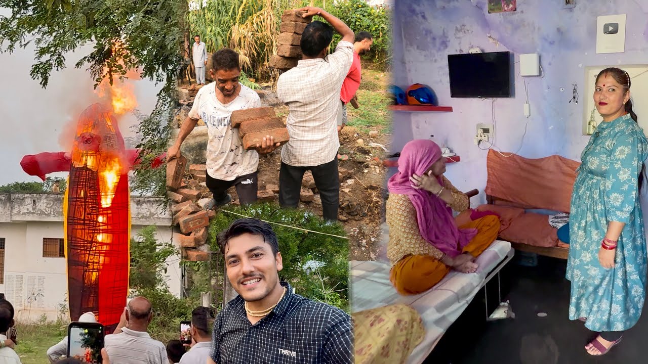 Hamare gaon ka dashara celebration | FAMILY VLOGS 