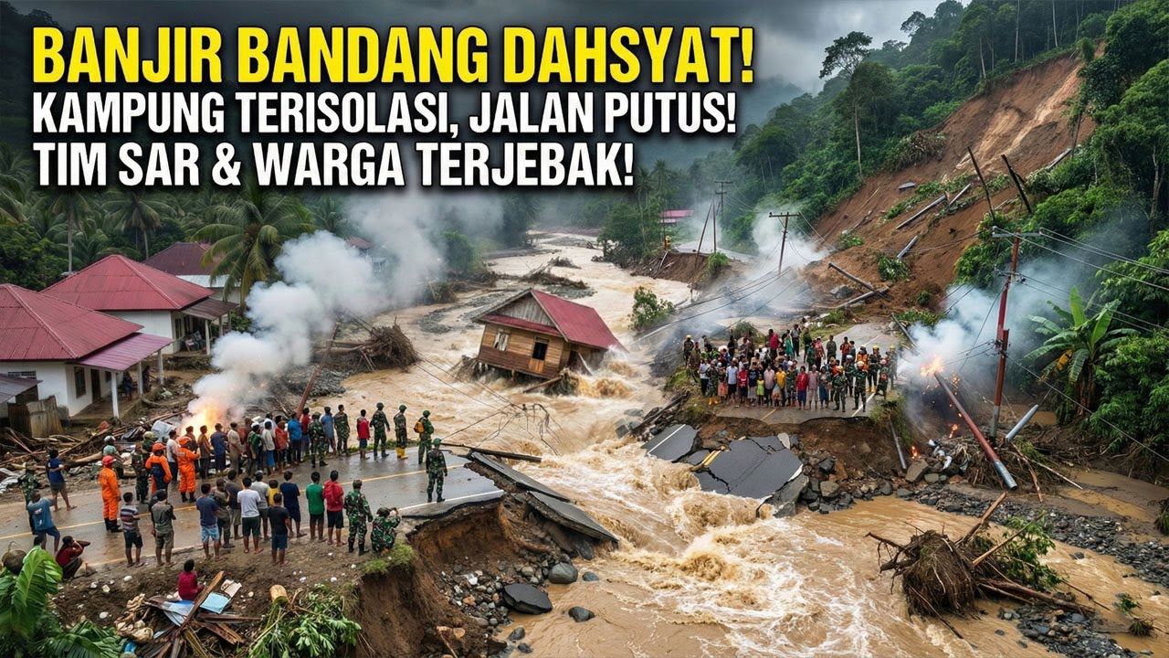 BERITA BURUK SEKARANG !!! JALAN PUTUS TOTAL, Banjir Bandang Dahsyat Kembali Terjang Kota Padang
