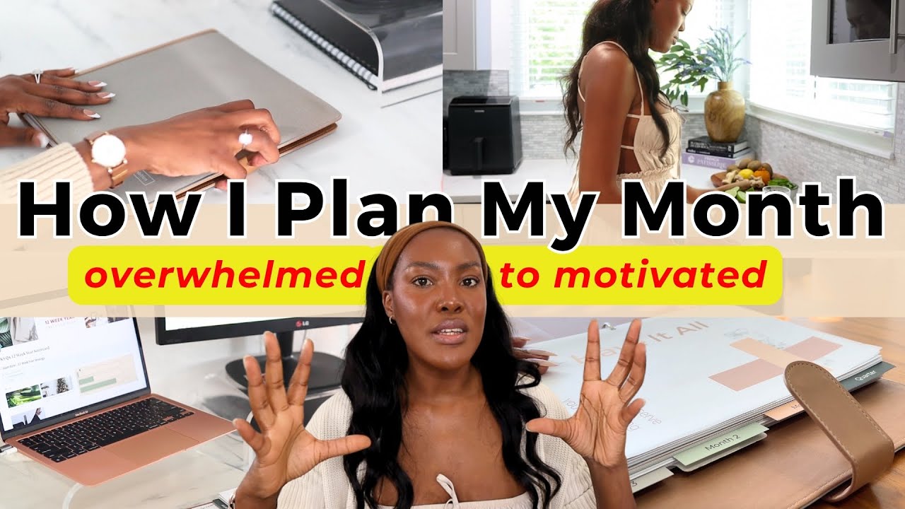 My SIMPLE (super productive) step-by-step MONTHLY PLANNING ROUTINE ✨ - Plan the month with me