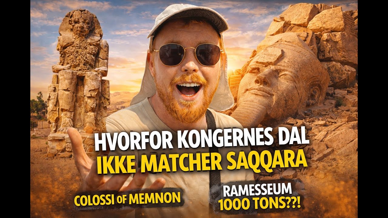 Colossi of Memnon & Ramesseums 1000 tons statue – derfor matcher Kongernes Dal ikke Saqqara