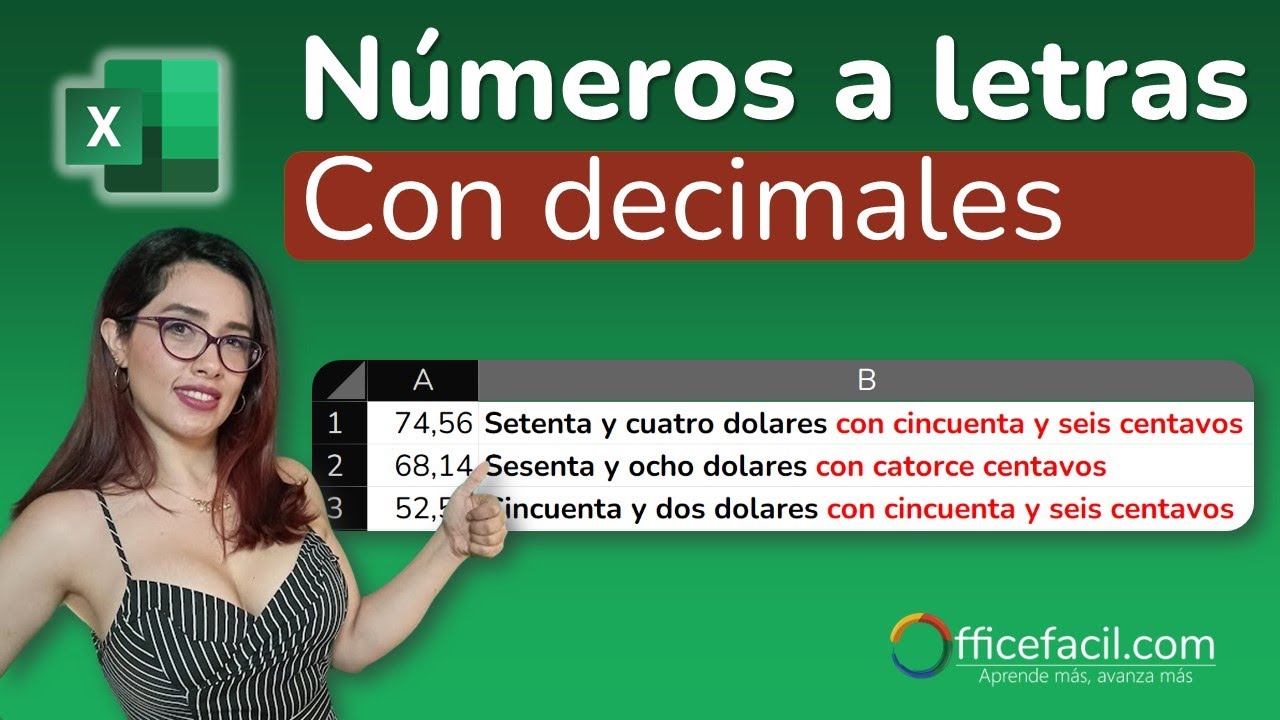 Números a letras con decimales #Excel 1️⃣5️⃣⏺️5️⃣4️⃣ | Fácil sin programación