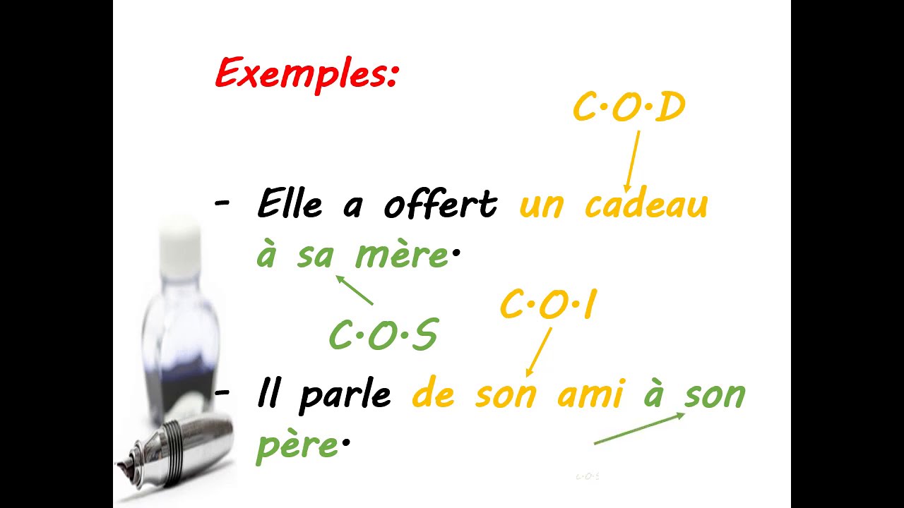 Le complément d'objet second (C.O.S)/ le complément d'attribution