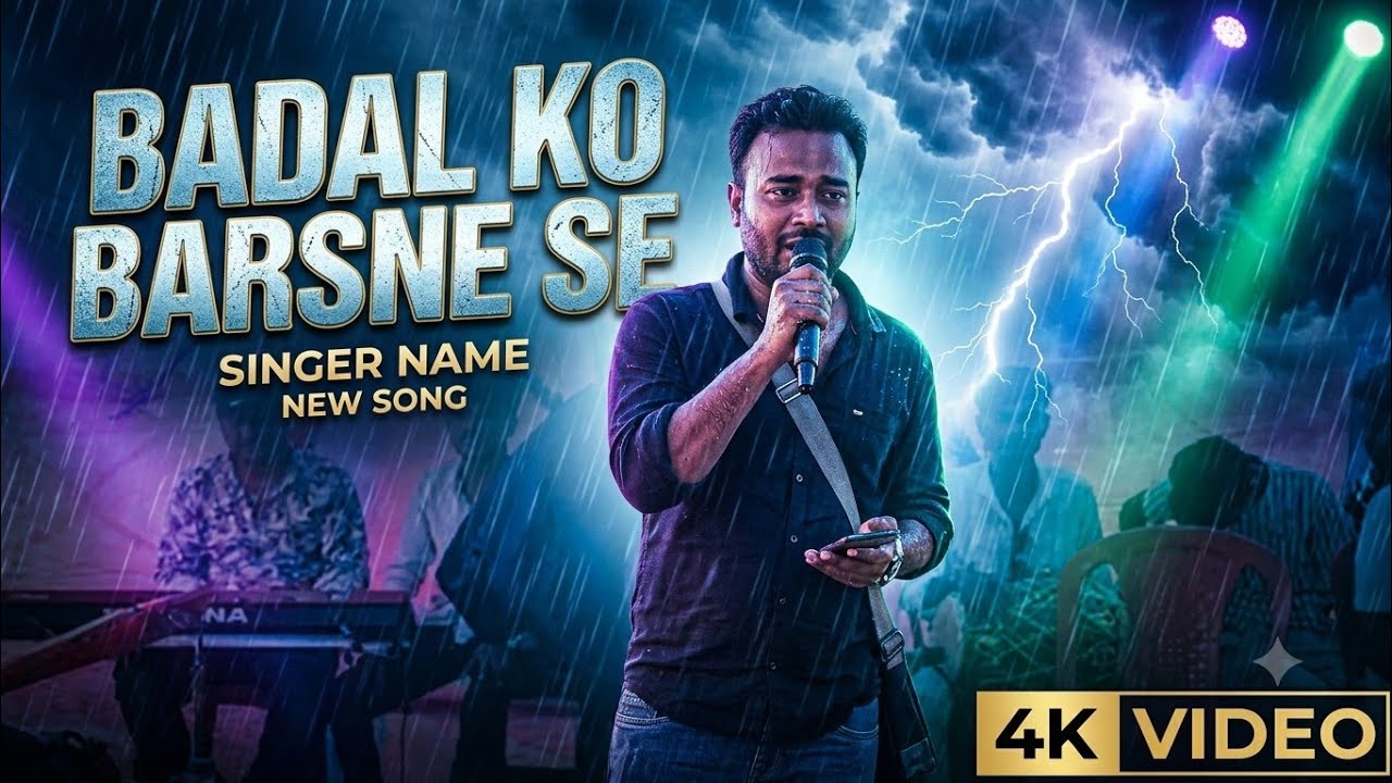Badal Ko Barsne Se Bijli Ko Chamakne Se Ab Koi Rok Na Payega(4k video) #sundar_samanjas #song#music 