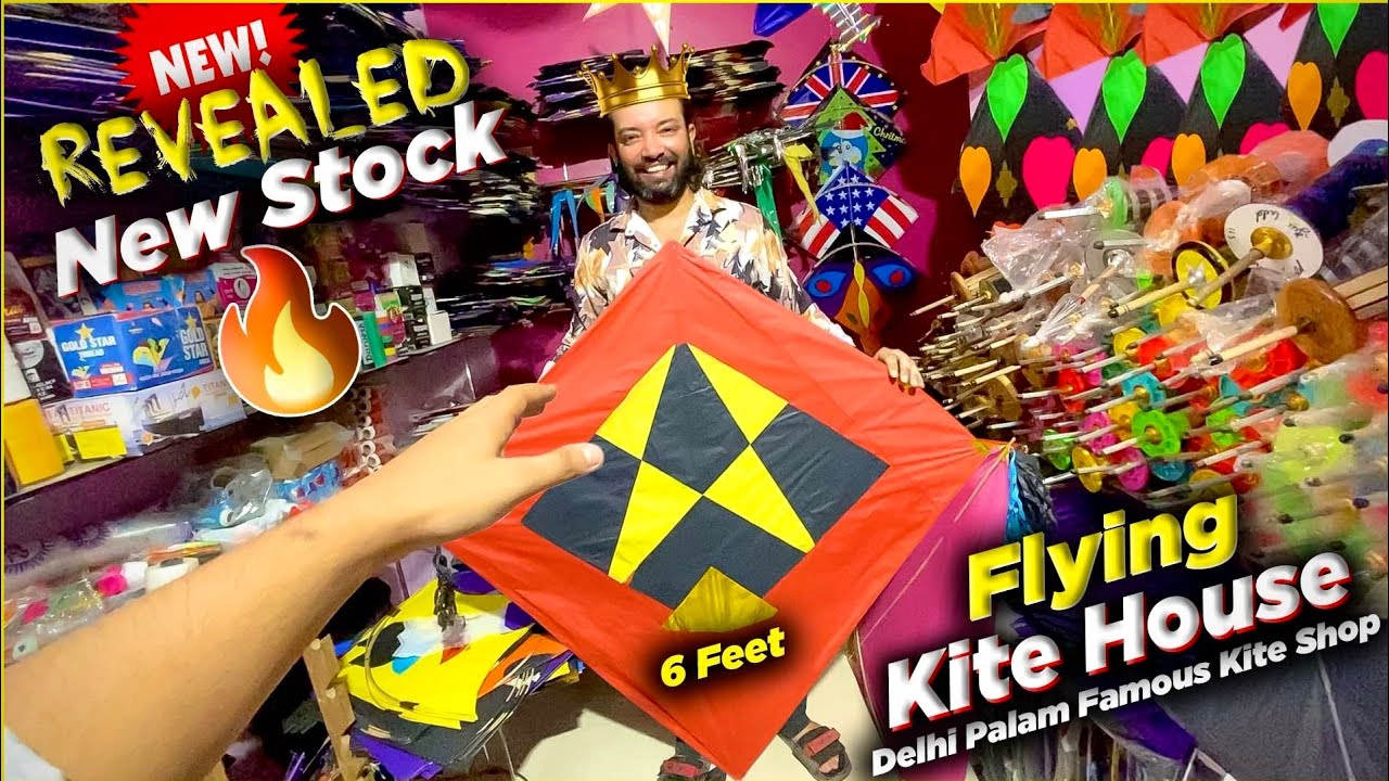 Flying Kite House🇮🇳🔥- REVEALED *NEW STOCK & DESIGNER FANCY KITES* | Cheapest Kite Market in Delhi