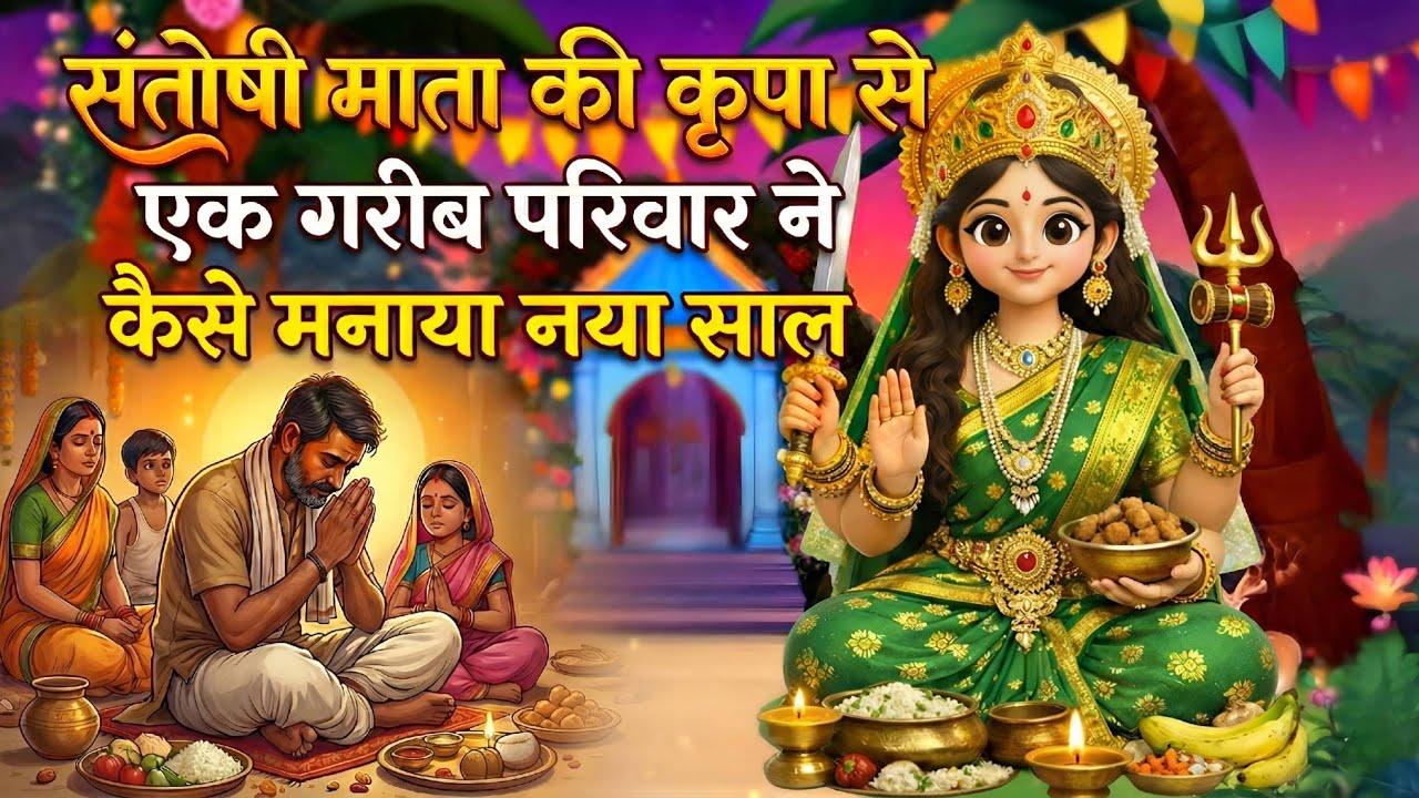 एक गरीब परिवार ने कैसे मनाया अपना नया साल। संतोषी माता की कहानी। Santoshi mata ki katha।