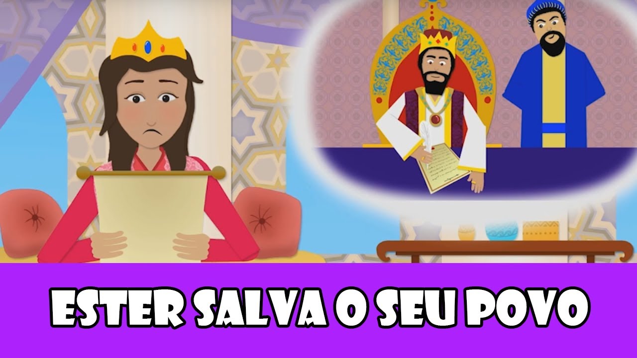 DESENHOS BÍBLICOS - ESTER SALVA O SEU POVO