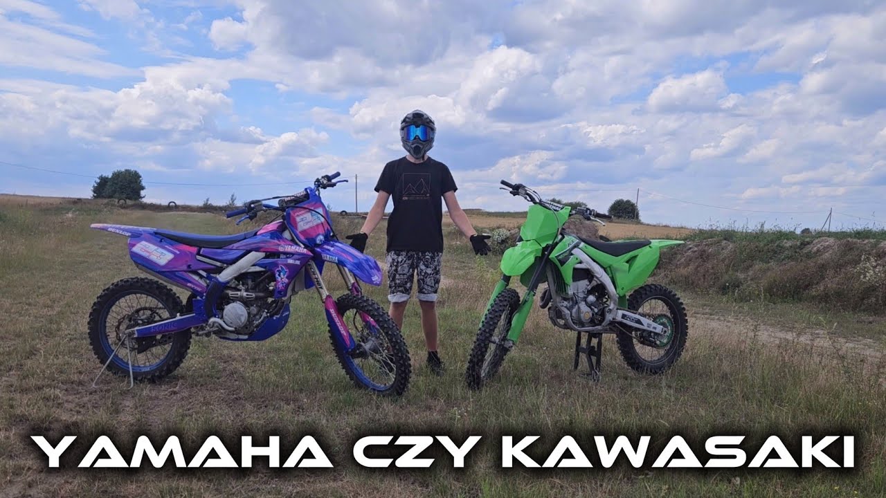 YAMAHA YZF 250 i KAWASAKI KX 450 - JAZDA I POR&Oacute;WNANIE