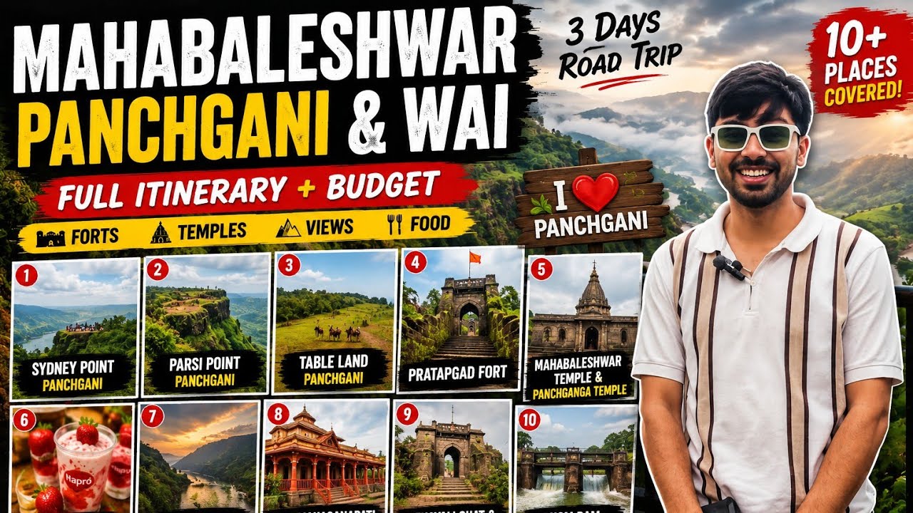 Mahabaleshwar + Panchgani + Wai Road Trip 🚗 | 3 Days Complete Trip & Budget @iamShubhamMishra 