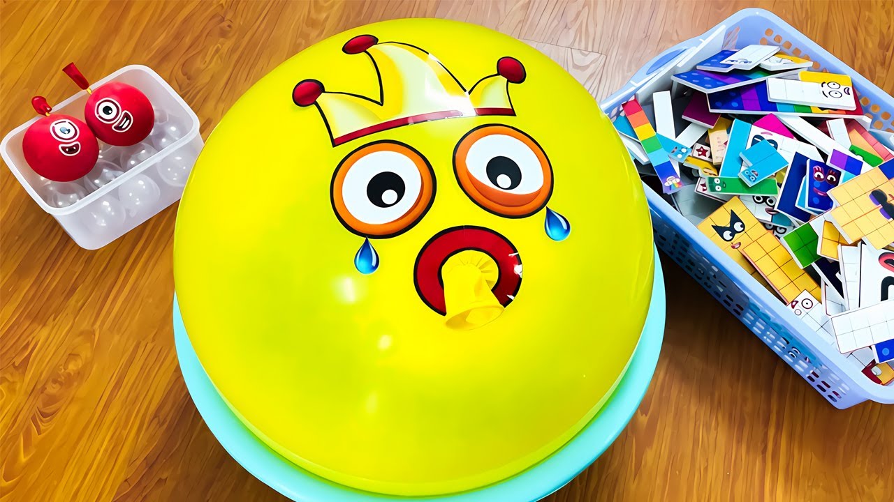 Looking for Giant Numberblocks 30 | Satisfying Numberblocks ballon Orbeez.
