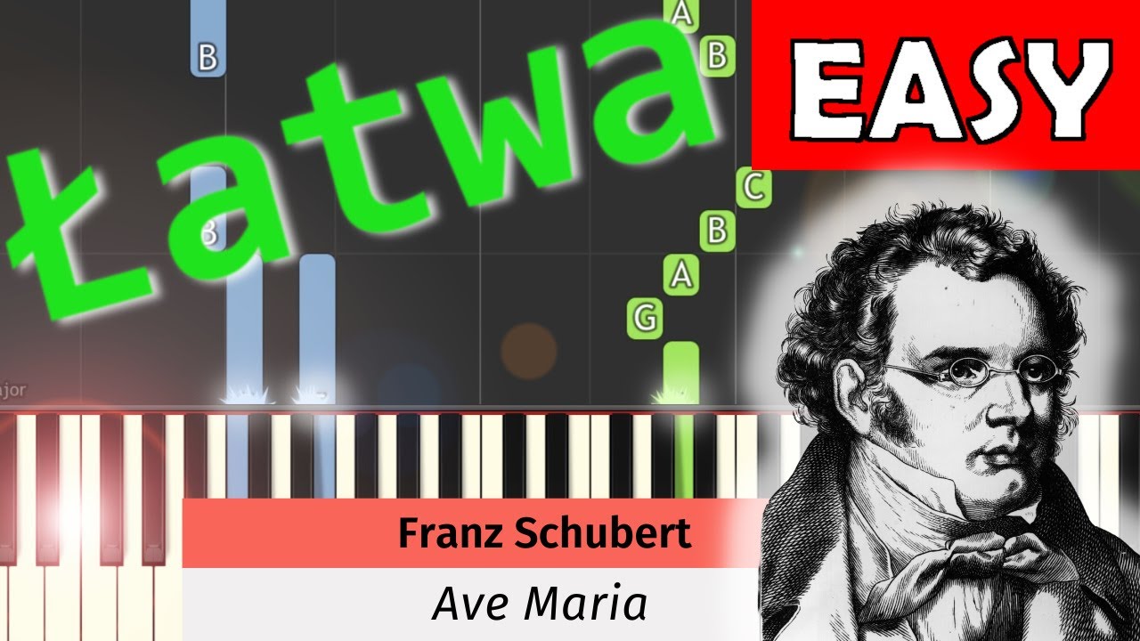 🎹 Ave Maria (F. Schubert) - Piano Tutorial (łatwa wersja) 🎵 NUTY W OPISIE 🎼
