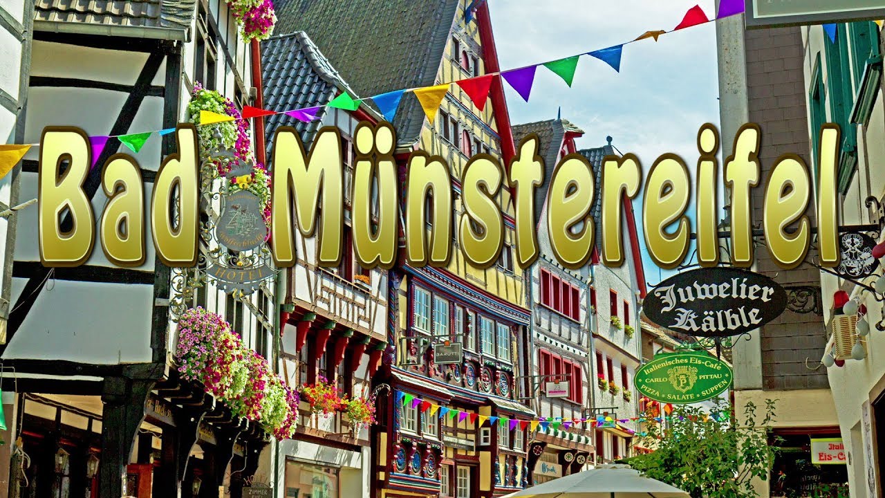 Reizen oudste steden in Europa. Bad Münstereifel, Duitsland.
