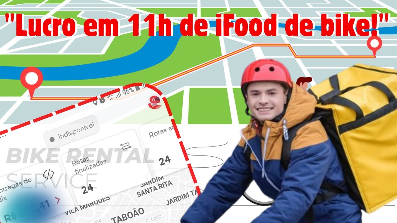 🤑11 Horas de Trabalho iFood Entregador Quanto Eu Fiz Entregando de Bicicleta Revelando o Lucro.