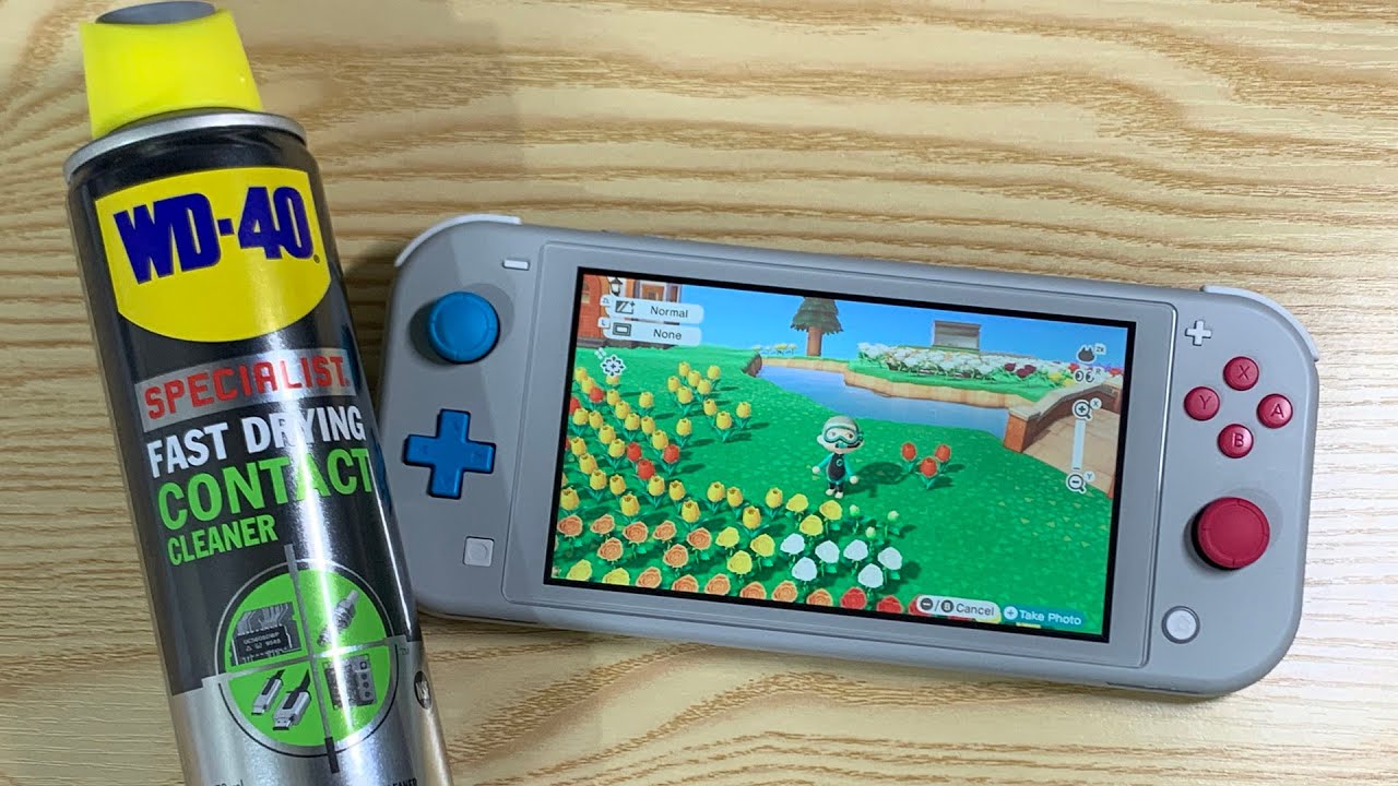 can wd40 contact cleaner fix the nintendo switch lite controller stick drifting?