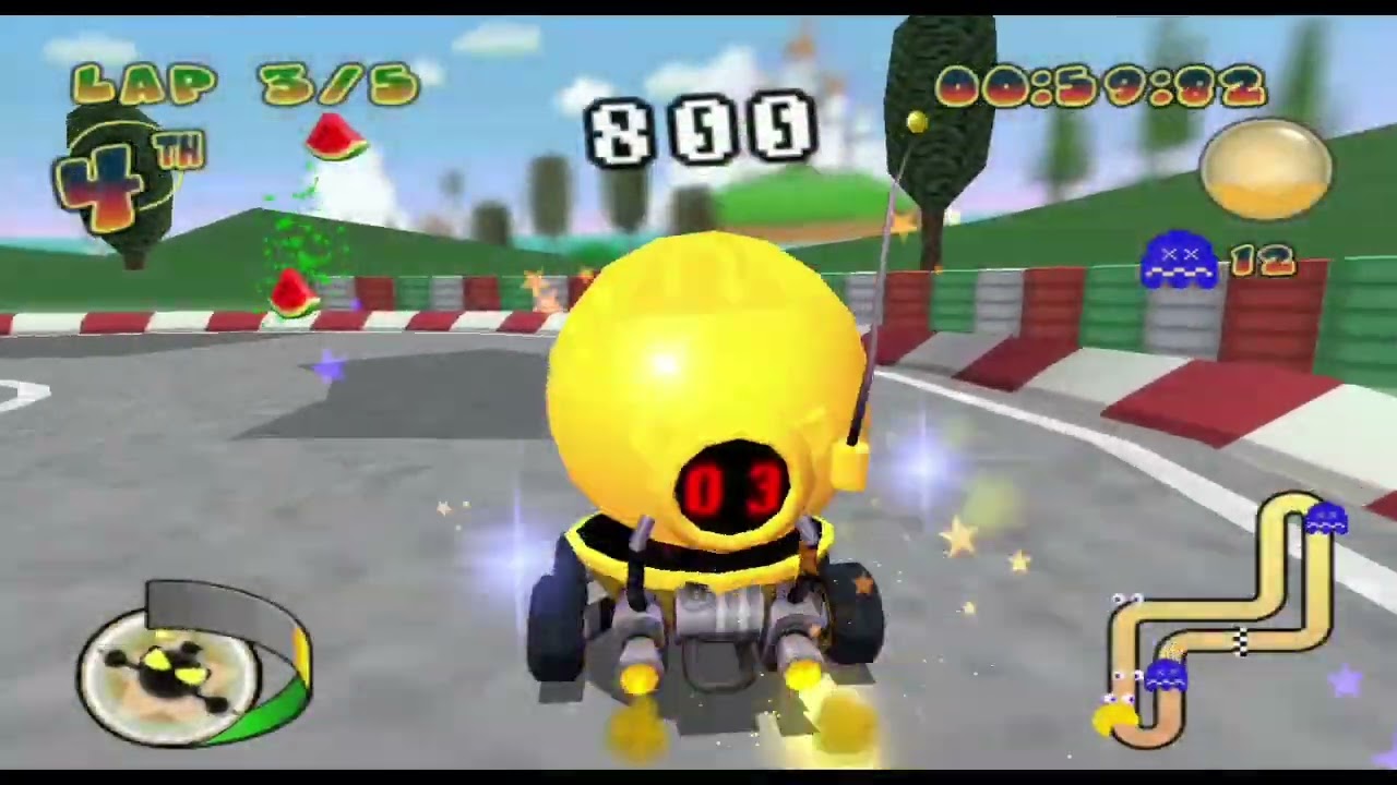 Classic Cup (Hard) + Unlocking Final Item - Pac-Man World Rally PSP