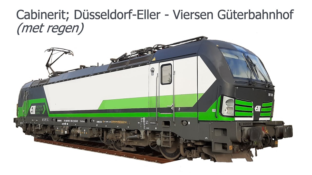 Cab ride train; Düsseldorf-Eller - Viersen Güterbahnhof (20220404)