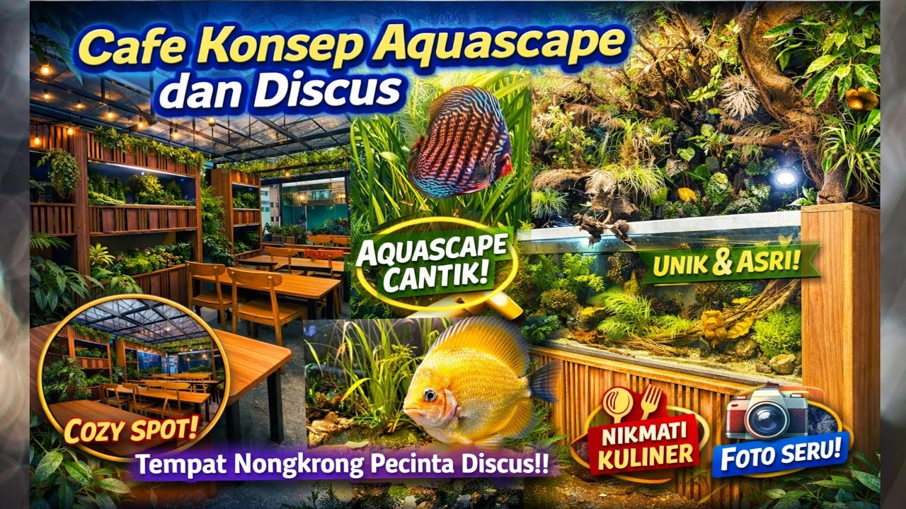 Cafe Gokil.. Bisa Liat Discus di Aquascape Sambil Ngopi??II Gradis & Co