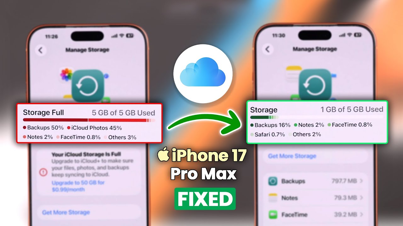 iCloud Storage Full? Clear iCloud storage on iPhone 17's!