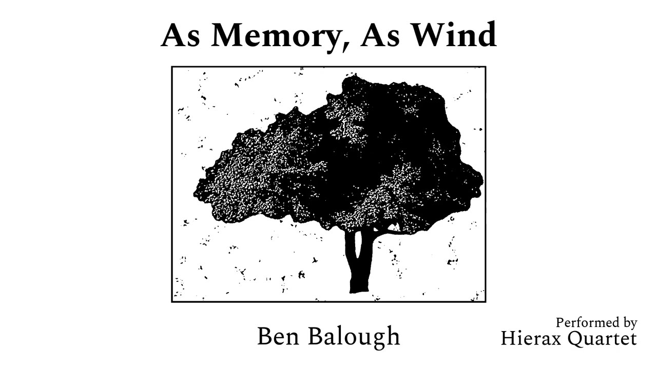 Ben Balough - As Memory, As Wind for Saxophone Quartet (Score Video)