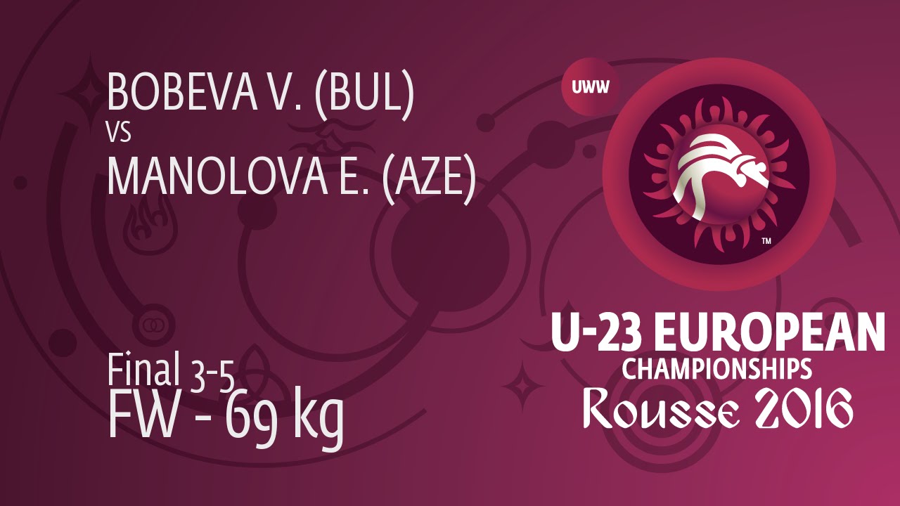 BRONZE FW - 69 kg: E. MANOLOVA (AZE) df. V. BOBEVA (BUL), 4-1