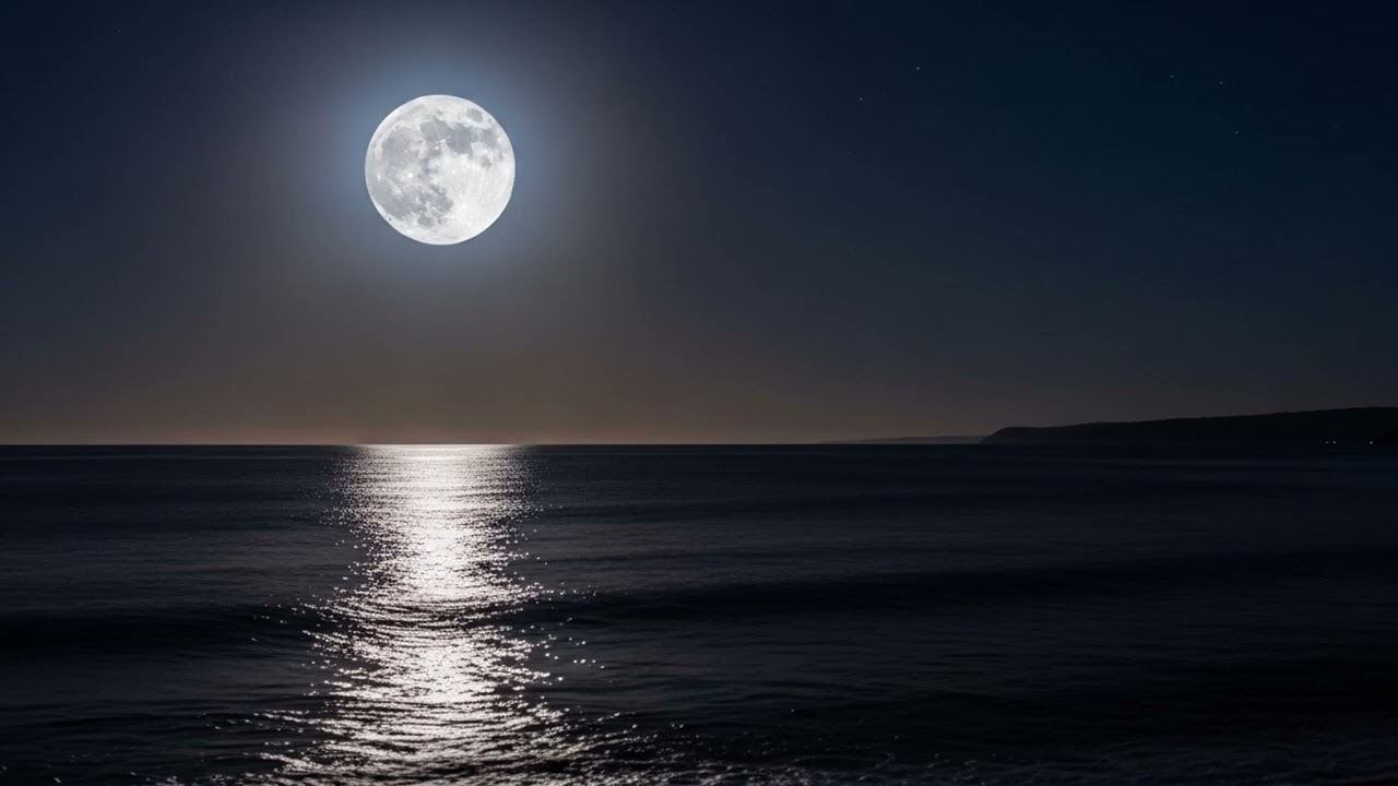 2.02.02 Hours Ocean Night Calm Background