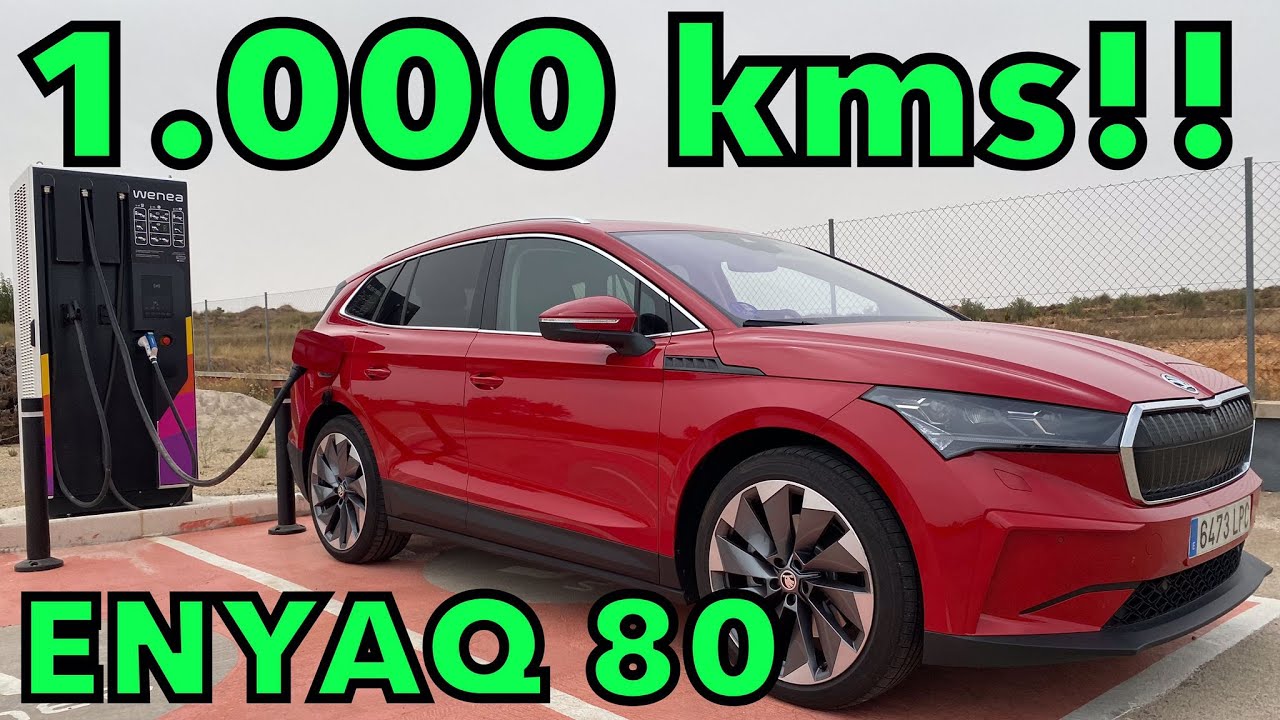 Skoda ENYAQ iV 80 eléctrico RETO 1.000 kms ¿Conseguiremos superarlo? VIAJE COCHE ELÉCTRICO MOTORK