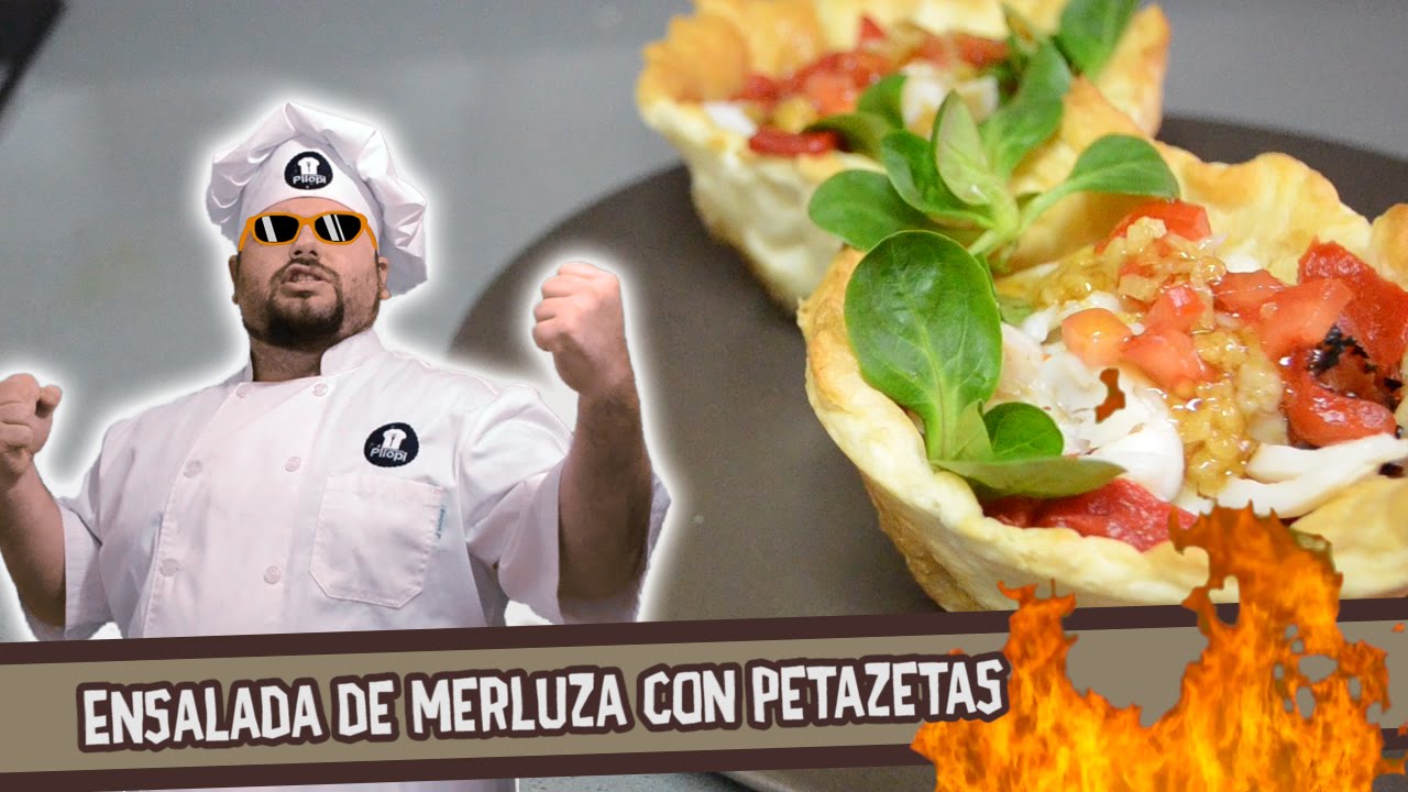 Ensalada de merluza con petazetas - Receta