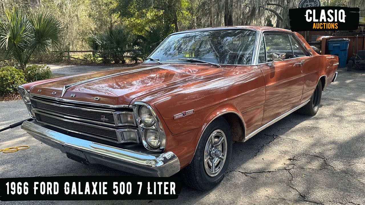 1966 Ford Galaxie 500 7 Liter Engine Running / Walk Around