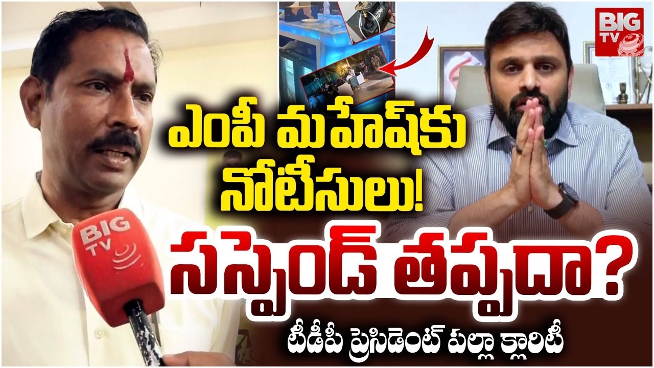 TDP Palla Srinivasa Rao Calrity On MP Putta Mahesh Yadav Moinabad Rohit Reddy Farmhouse Drug Case