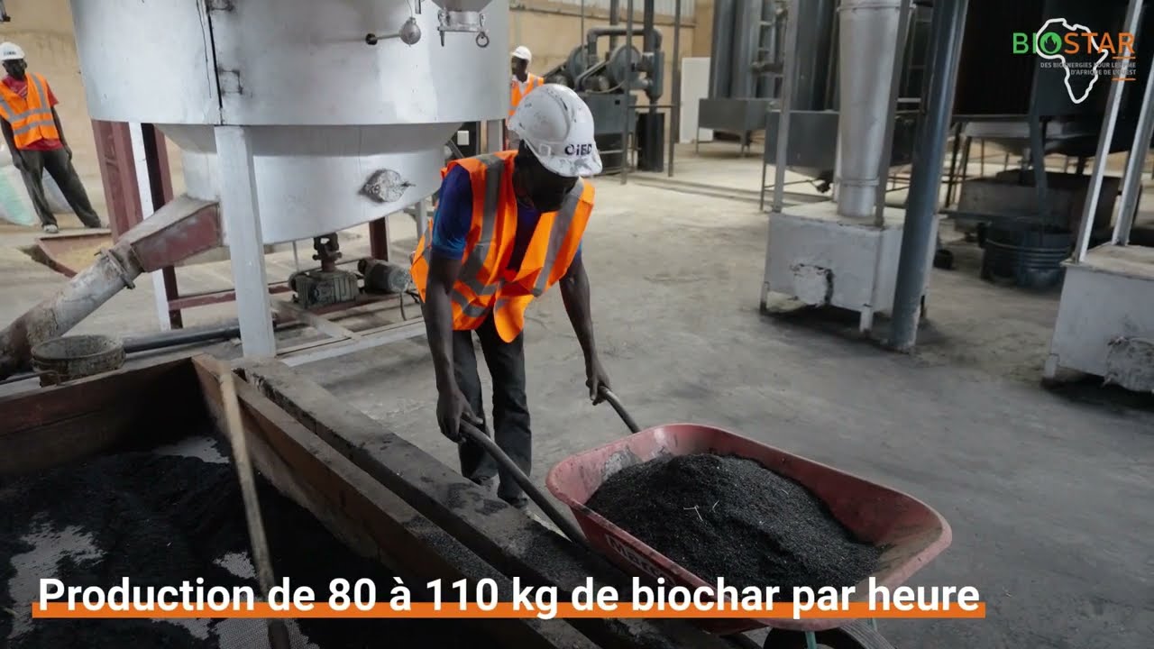 Centrale de production d'électricité par gazéification de balles de riz