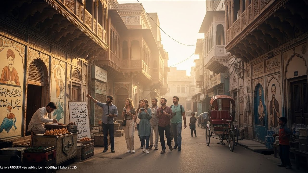 Lahore UNSEEN view walking tour| 4k 60fps | Lahore 2025 Situation 
