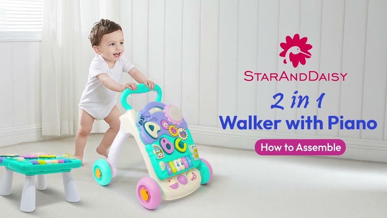 How to Assemble 2-in-1 Baby Push Walker | With Piano, Lights & Music | StarAndDaisy Assembly Guide