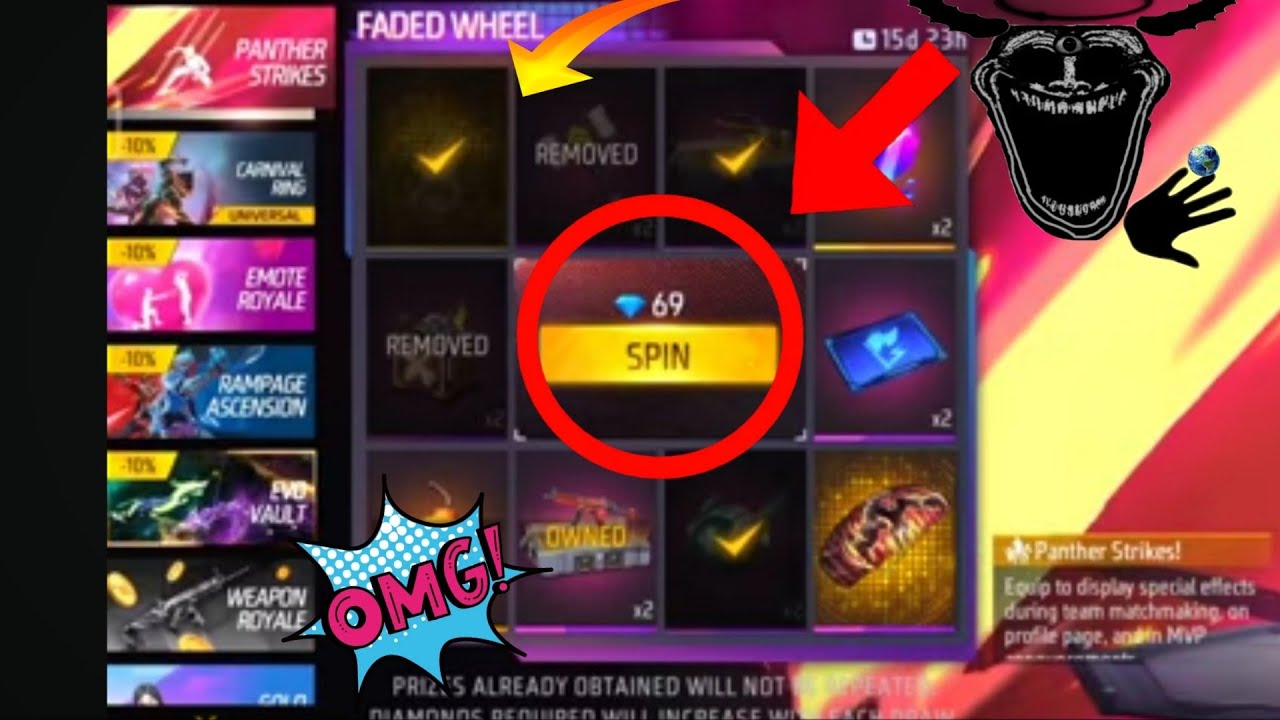 NEW FADED WHEEL EVENT SPIN TRICK|#animationmeme 