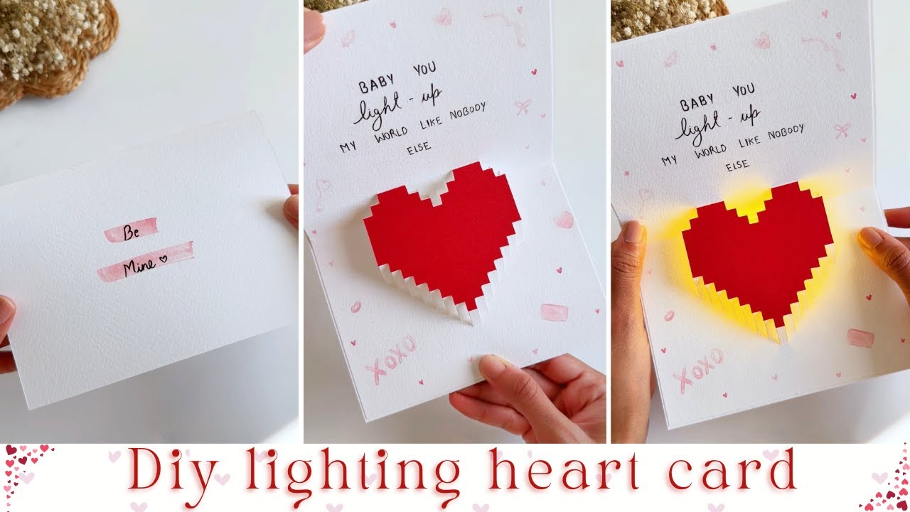 “I Made a Heart That Lights Up ❤️ | DIY Surprise Love Card”