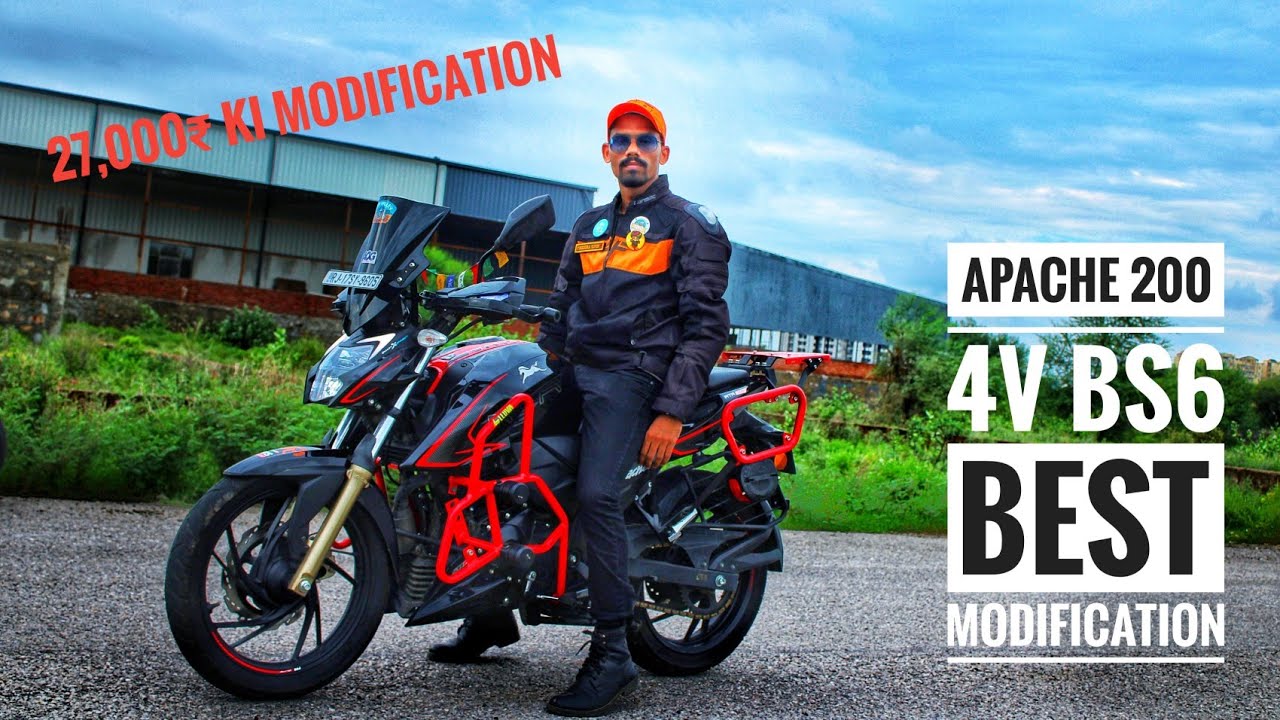 Best Modified Apache 200 BS6 In Rajasthan || Apache 200 4v Full Modification || Mini Tiger🏍️🚫
