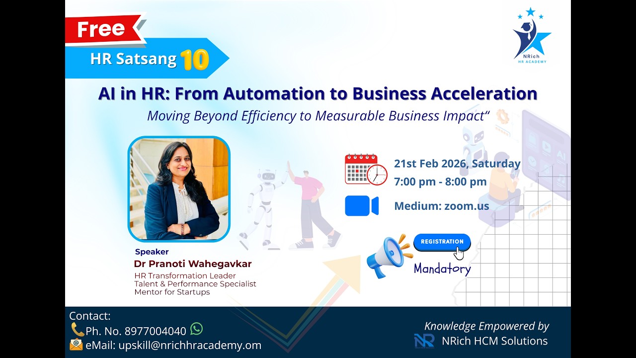 HR SATSANG-10 | AI in HR: From Automation to Business Acceleration | 8977004040 | NRich HR Academy