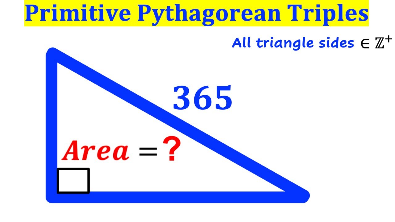 Can you find area of the Blue Triangle? | (Primitive Pythagorean Triples) | #math #maths | #geometry