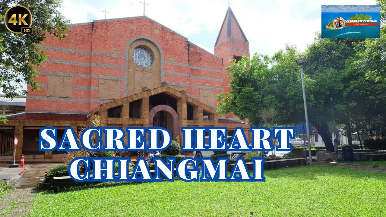 [4K 60fps ] SACREAD HEART CHURCH CHIANGMAI WALKING TOUR #walkingtour #chiangmai #thailand