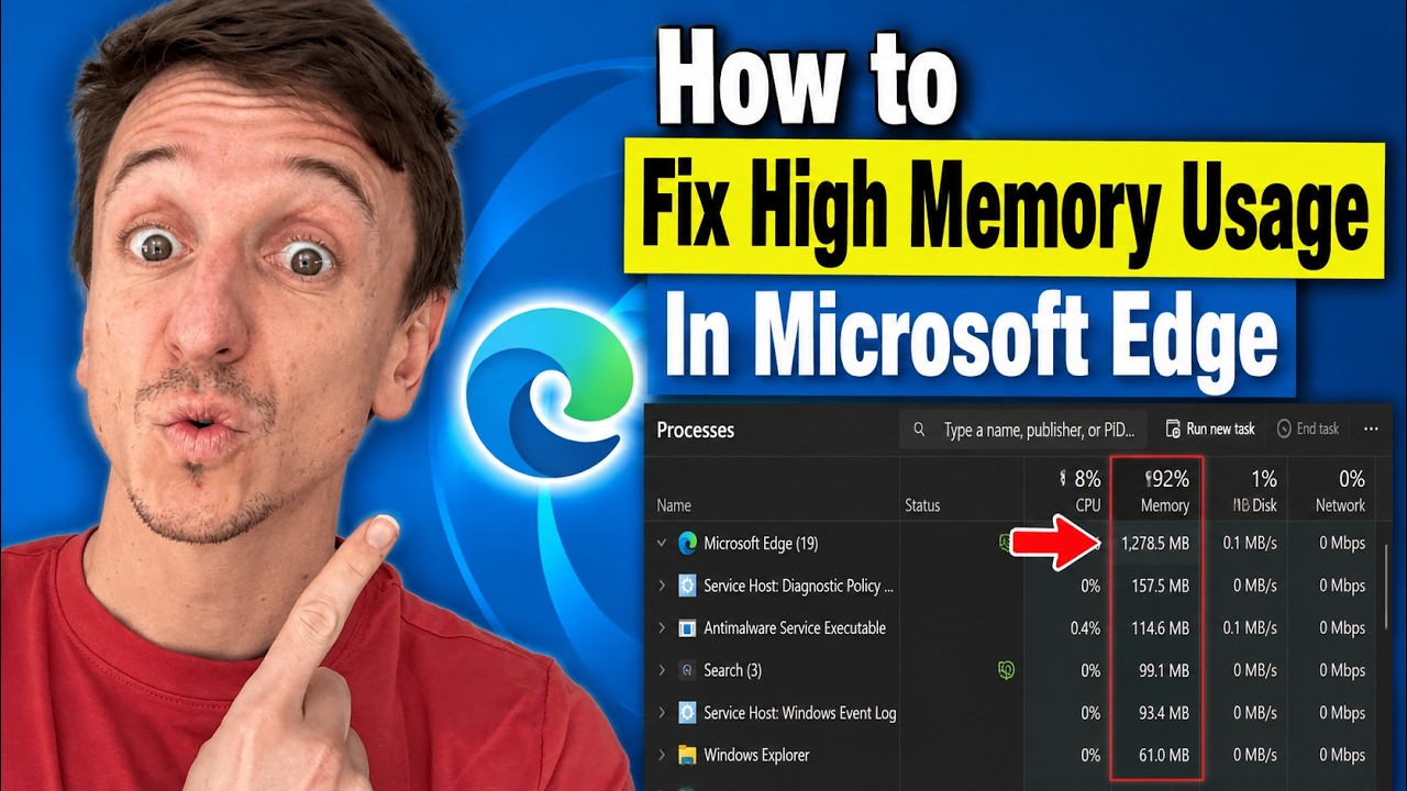 Как исправить высокое потребление памяти в Microsoft Edge (2026)