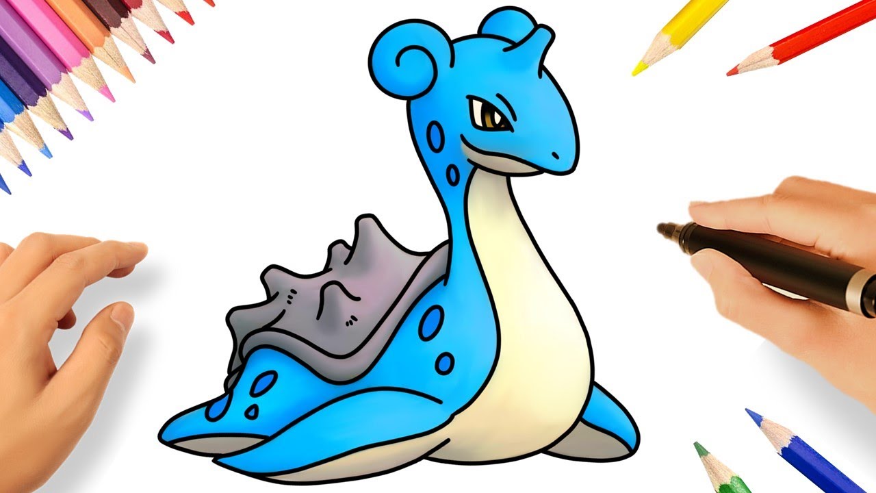 COMO DESENHAR O LAPRAS FÁCIL PASSO A PASSO | POKÉMON