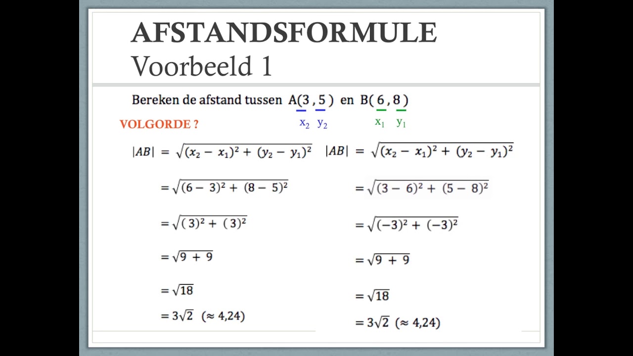 Afstandsformule : hoe gebruiken + aandachtspunten