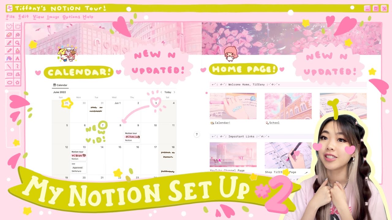 🌸 Updated Notion Tour as an Artist! 🌸| Sailor Moon Notion Set Up! | Tiffany Weng