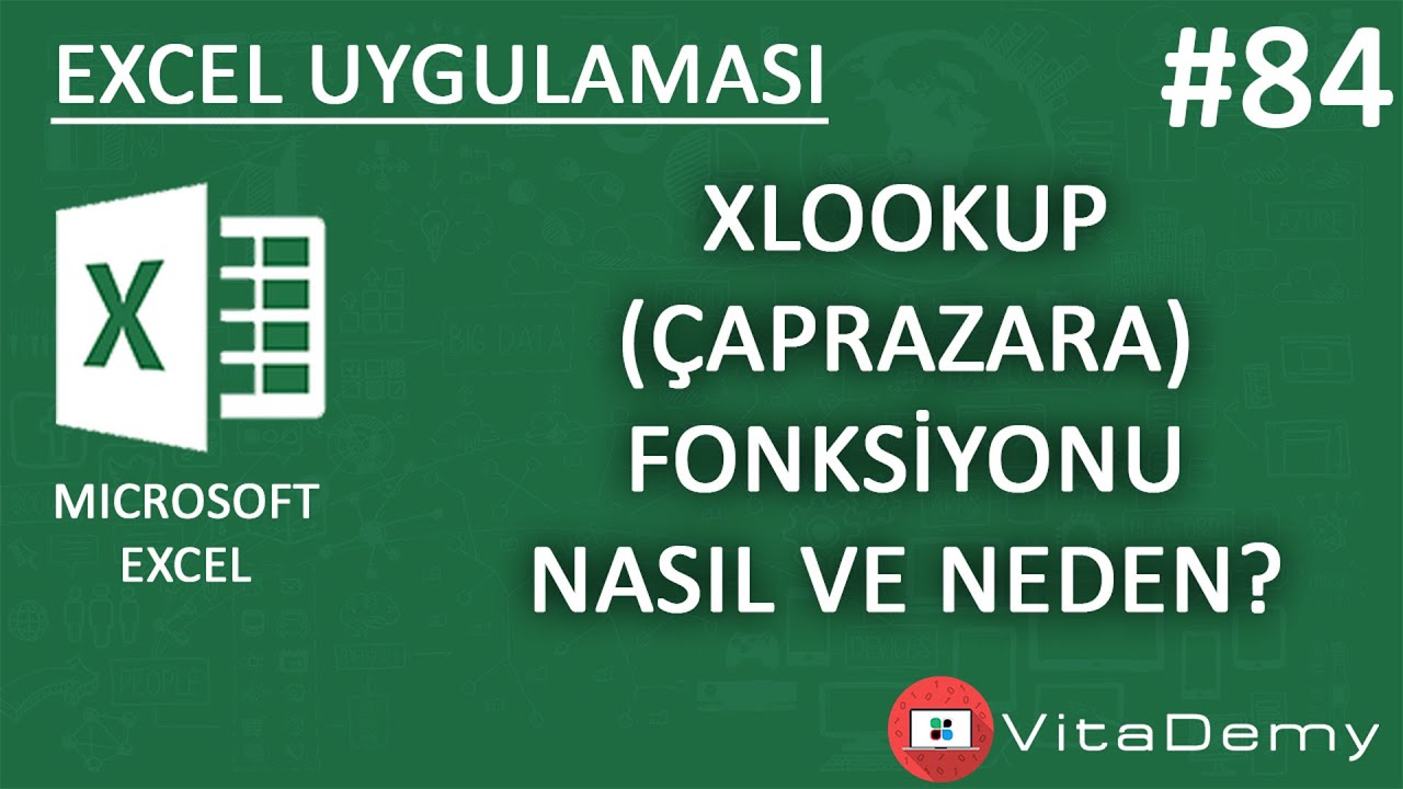 Excel'de XLOOKUP (ÇAPRAZARA) Fonksiyonu Nasıl Kullanılır? | Excel Uygulamaları #84