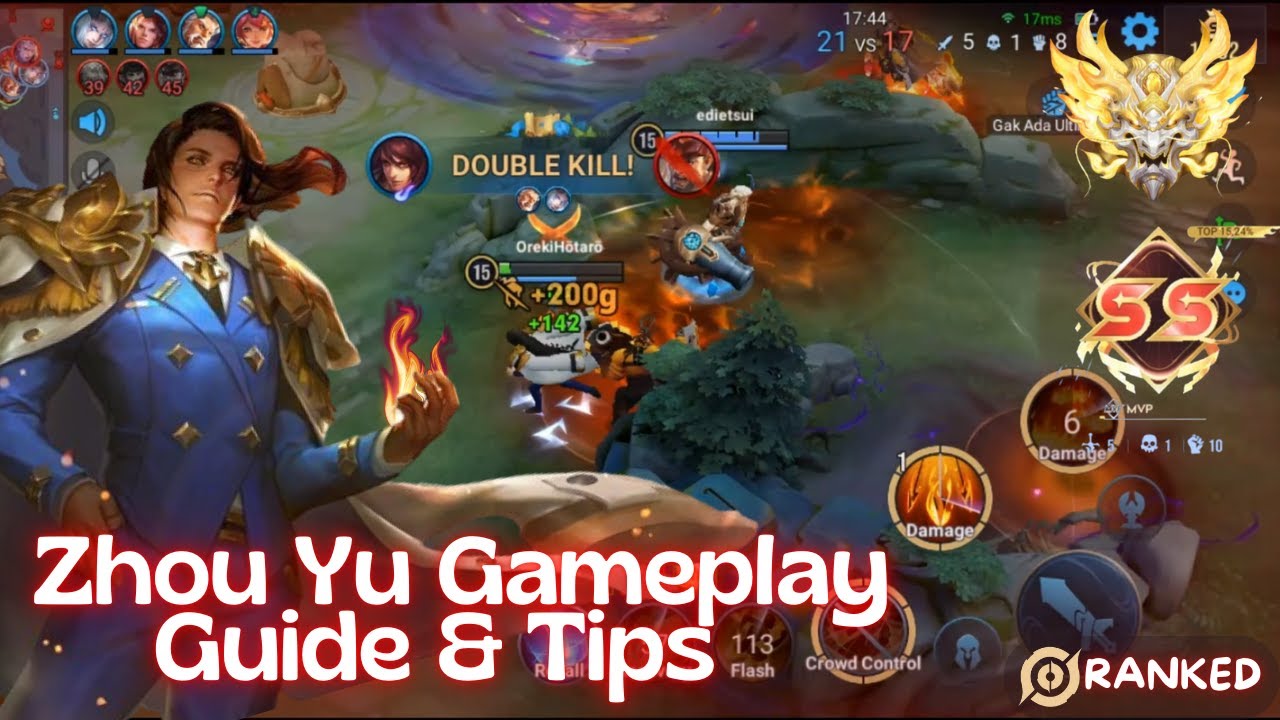 HOK Zhou Yu SS MVP Rank Legend Gameplay Guide & Tips.